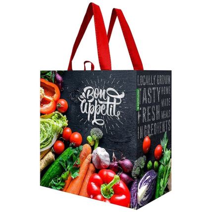 Sustainable Packing Biodegradable Printed Plastic Supermarket Shopping Garment Bags with Soft Loop Plastic Handle Tote Bag for Promotional Gift
