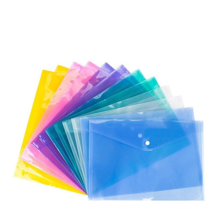 Plastic File Pocket Document Pocket for A4 Paper
